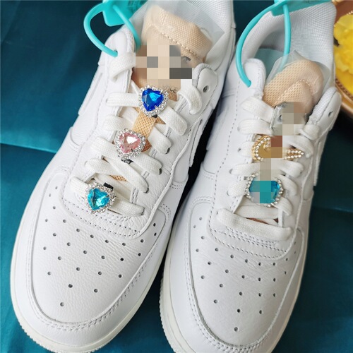 White shoes gemstone shoe buckle retro diamond accessories shoelace decoration pendant shoe flower ocean heart love crystal