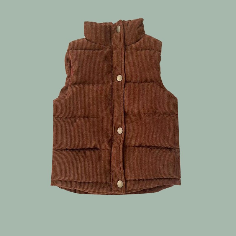 Chaleco para niños y niñas engrosado cálido desgaste exterior PANA Otoño e Invierno Chaleco de algodón bebé torre exterior chaleco
