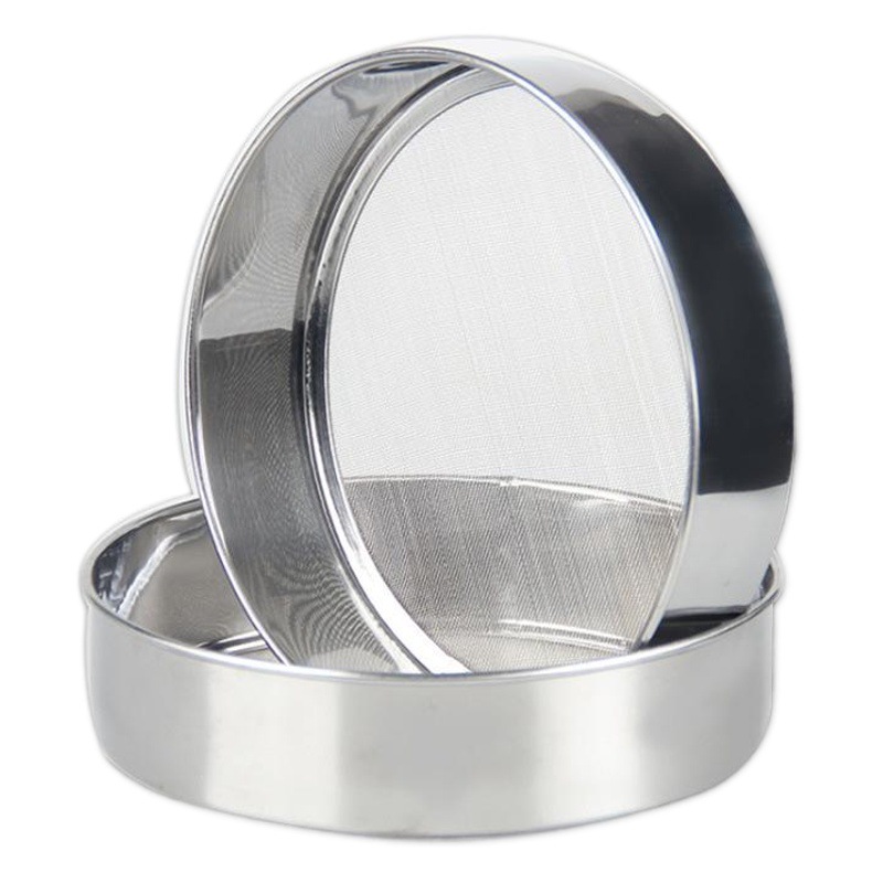 Herramientas para hornear cocina tamiz de harina de acero inoxidable tamiz de harina redondo de mano 40 malla de harina fina tamiz de malla