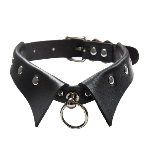 European and American personality punk style gothic leather collar collar necklace sexy training dog slave collar necklace for women