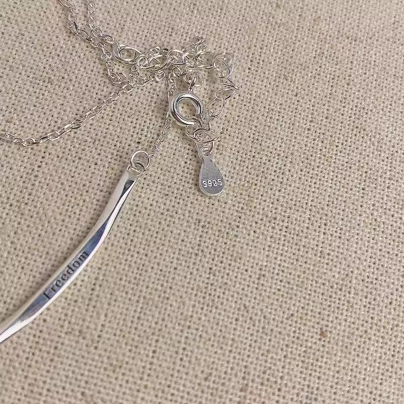 Holiday, Daily Occasion 1 Piece 925 Sterling Silver Geometric 925 Sterling Silver Cable Chain Pendant Necklace