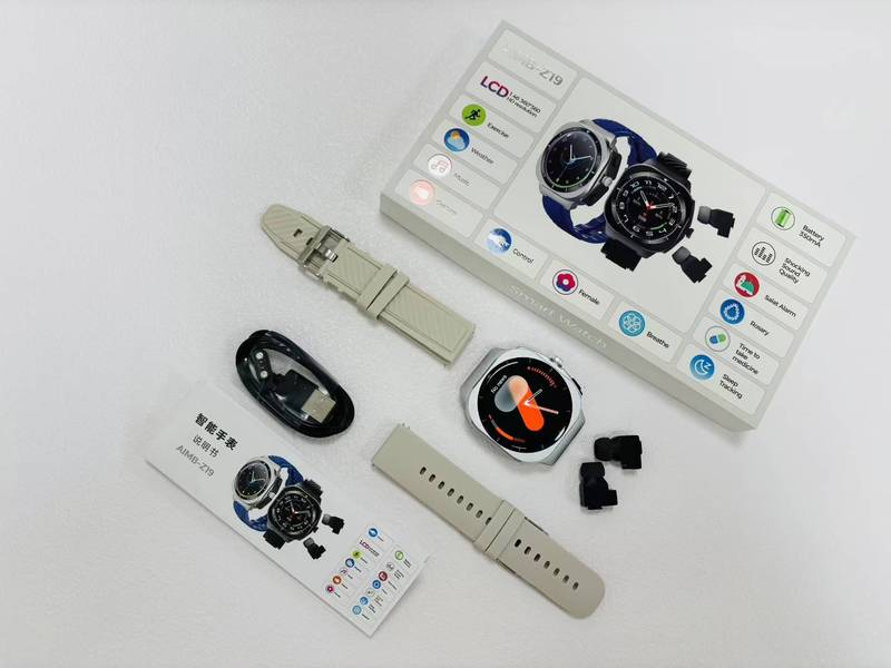 海外Tiktok爆款AIMB-Z19智能手表蓝牙通话心率+隐藏式蓝牙耳机|undefined