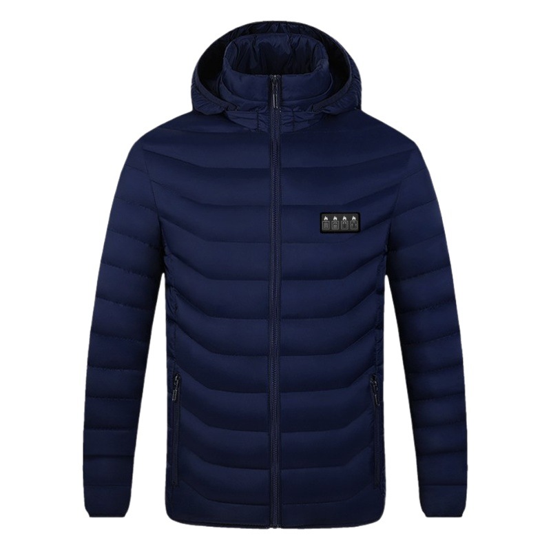 Ropa térmica de invierno para hombre, chaqueta de algodón con calefacción USB recargable de temperatura constante, chaleco, ropa térmica inteligente con aislamiento térmico