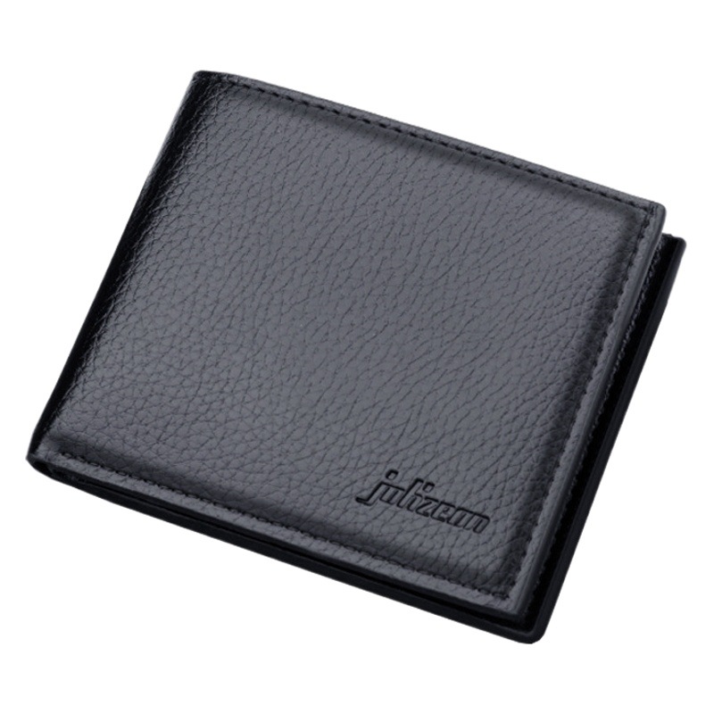 Cartera corta de los hombres con cremallera Cartera horizontal para Licencia de Conducir cartera de los hombres transfronteriza fábrica casual al por mayor