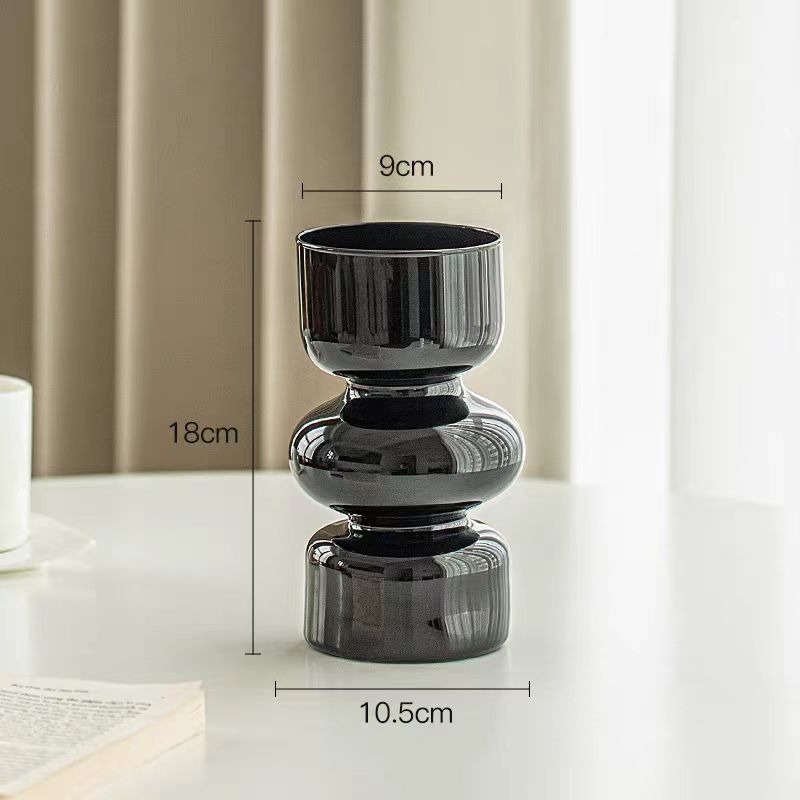 Florero de vidrio medieval francés ins Advanced Vintage Sala de estar Decoración Decoración Artesanía Arreglos Florales