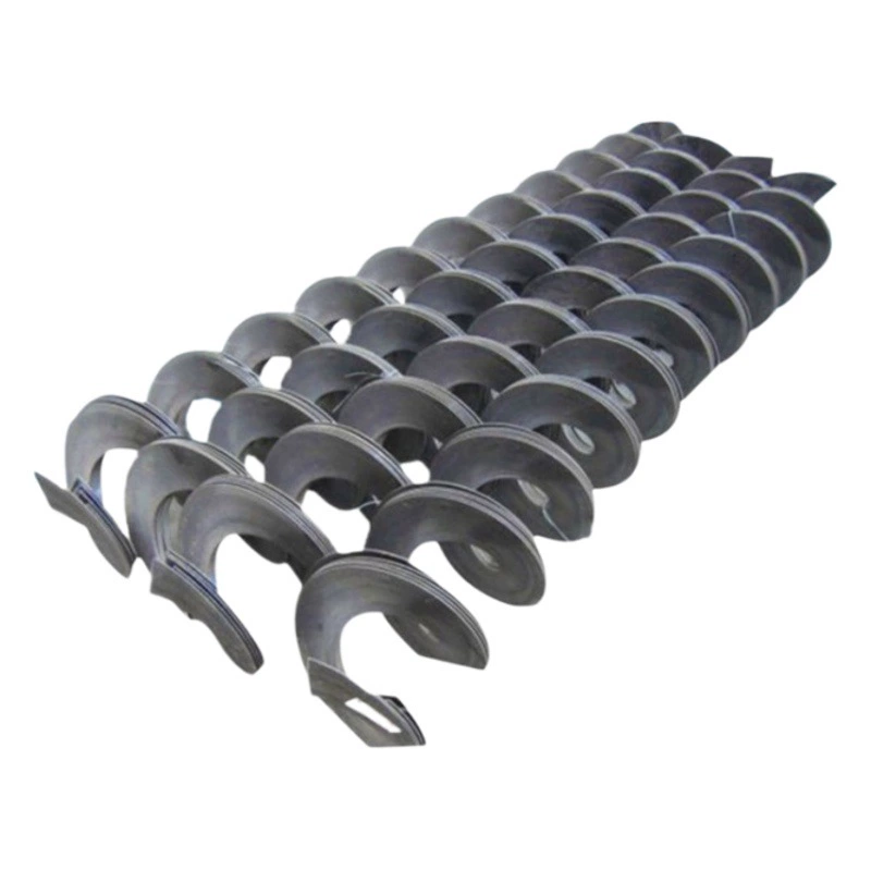 Бесосевой винтовой конвейер петлевые лезвия из марганцевой стали бесосевые непрерывные спиральные лезвия утолщение спиральные лезвия из нержавеющей стали