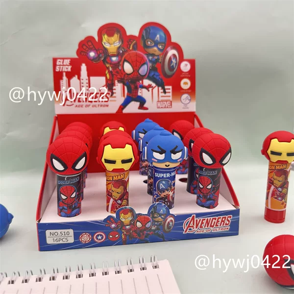 Marvel Hero Shaped Solid Glue Large Capacity for Primary School Students Special Cartoon Cute Spider-Man Iron Man Kidsren.