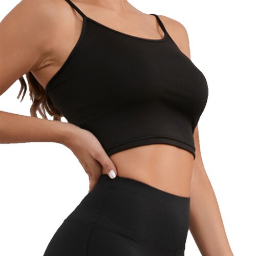 basic style slim strap back vest sports base underwear chest wrap small sling top without steel ring yoga backless