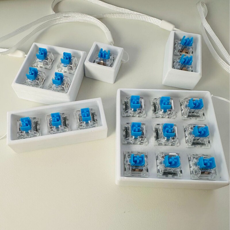 3D Printed Sunken Base Custom Small Keyboard Mechanical Stress-Relief Key Toy Stress-Relief Keychain Switch Tester
