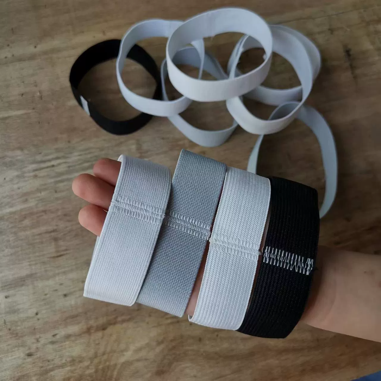 Обработка на заказ Шитье резинкой кольцо Автоматическая бесшовная строчка аксессуары для одежды талия манжета эластичное кольцо