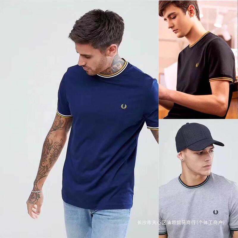 麦の穂の夏の半袖の丸首の綿のtシャツFPの新型の欧米の学院の風の欧米の簡単な男性の上着の底のシャツはありません。|undefined