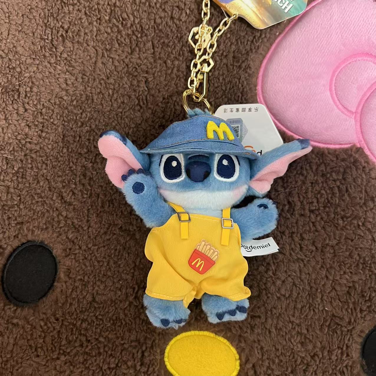 Genuino lindo Stitch Star Baby dibujos animados muñeco de peluche Stitch colgante llavero muñeca colgante regalo