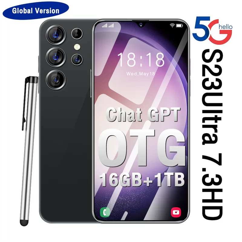 S24 Ultra, самый популярный 7,3-дюймовый HD смартфон на Android, 16+1Т, 3G, доставка