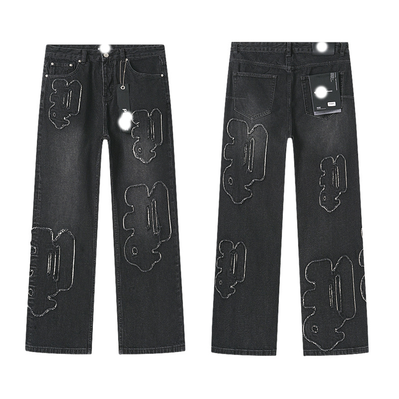 Marca de moda transfronteriza JB purple verano rectas vaqueros lavados de agua para hacer viejos agujeros vaqueros de hombre pantalones cortos de caño purple