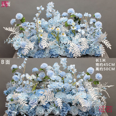 新款婚庆大款地排花绢花成品装饰尤加利花排台路引婚礼花艺