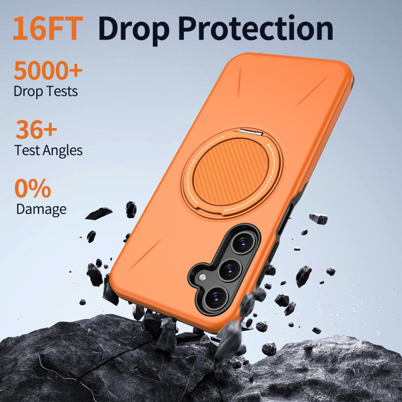 Suitable for Samsung Galaxy A57 Mobile Phone Case A36 Case with Rotating Stand and Car Magnetic Mount A25Puraxmax