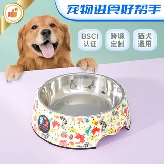 跨境爱宠碗狗碗不锈钢防打翻猫碗宠物猫咪狗狗宠物碗狗盆水盆食盆