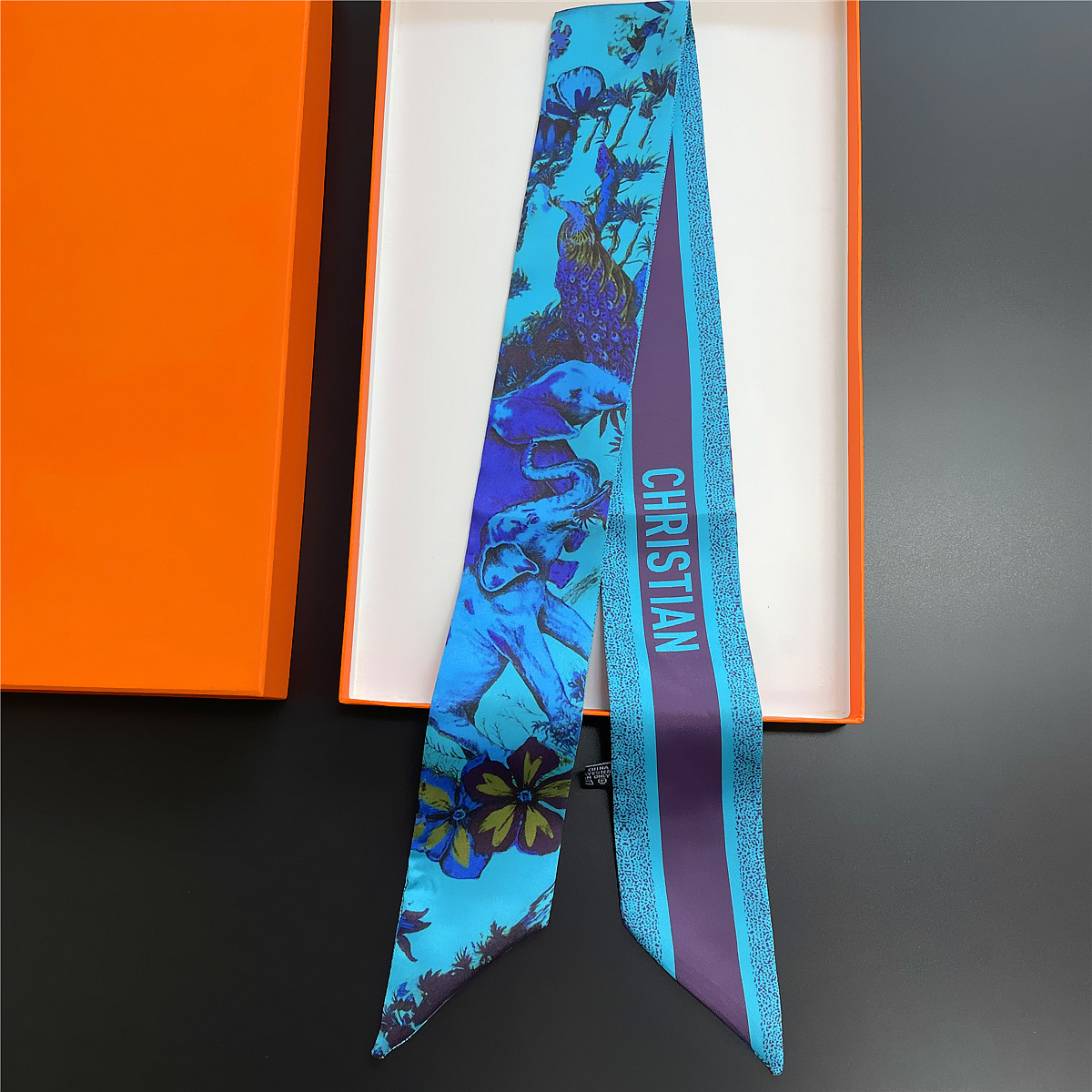 2025 nuevo estilo D bolsa atada bufanda de seda Dai Fei bolsa envuelta asa seda twilly tira larga y estrecha correa correa para el cuello cinta