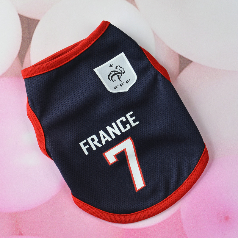 Pet Small Dog Teddy Spring Summer Mesh Waistcoat World Cup Basketball Clothes display picture 6