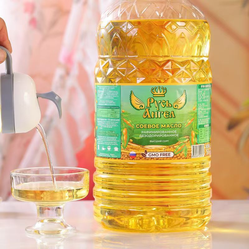 原装进口俄罗斯大豆油罗斯天使黄豆油食用油植物油5L桶装家用