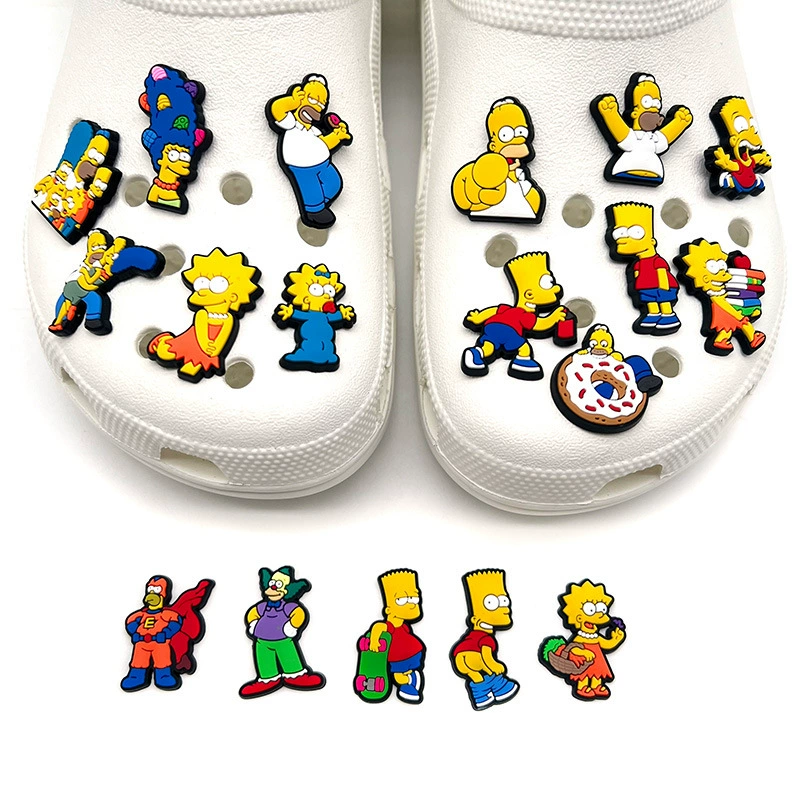 Подвески для обуви (серия Simpsons) Кроки-жиботы, одна подвеска для обуви, 18 вариантов цвета