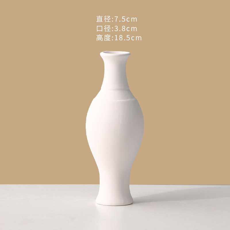 Jarrón de cerámica en blanco simple bricolaje blanco embrión bajo vidriado pintura de color sin yeso pintura de la mano de los niños de cerámica en blanco liso envío gratuito