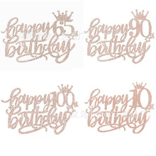 跨境专供happy birthday 蛋糕插牌生日派对蛋糕装饰 甜品台装饰