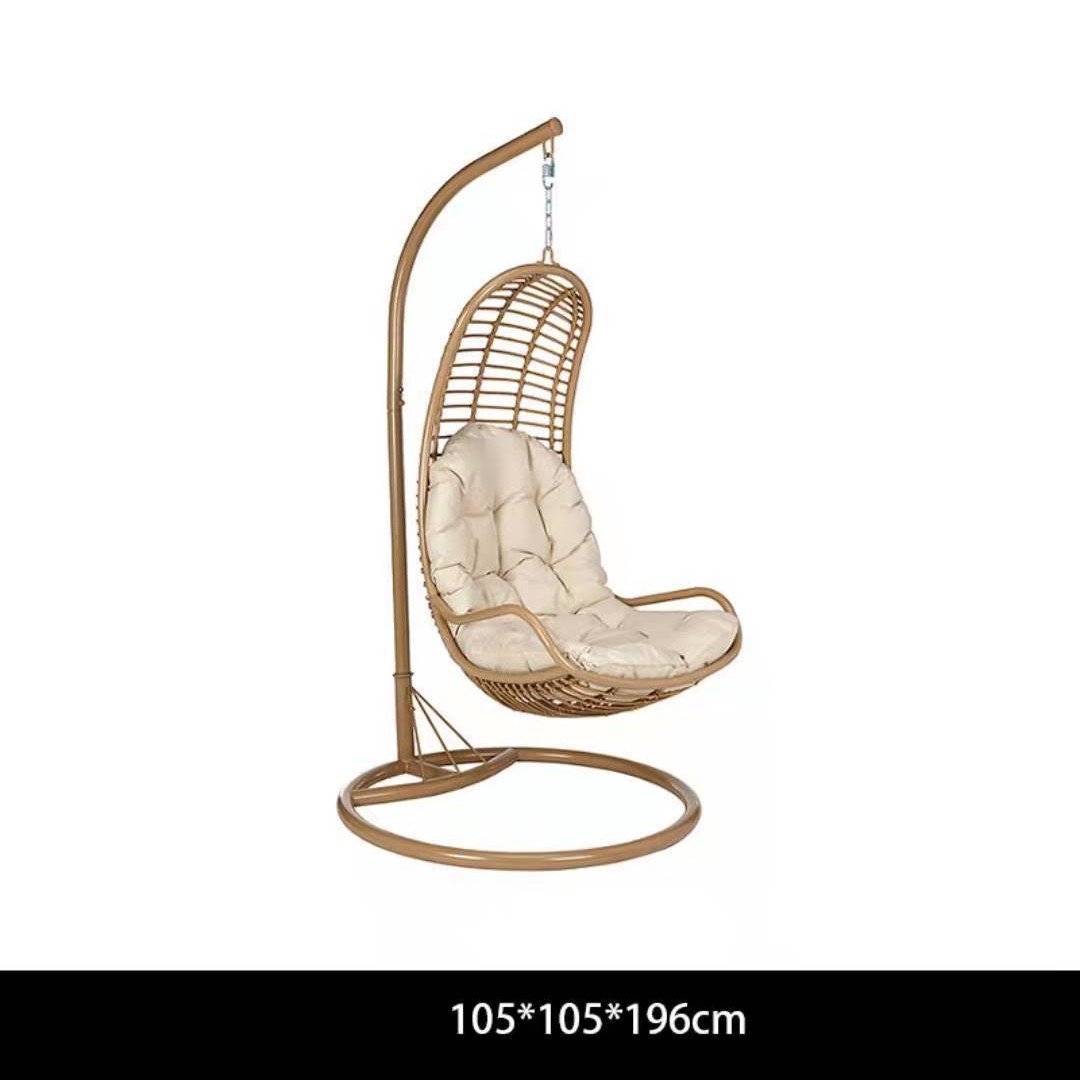 Silla Colgante o Cuna de Ratán para Exteriores - Para Jardín, Hotel o Balcón, Estilo Nórdico