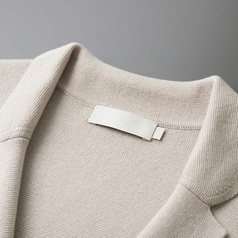 Lana de punto chaqueta los hombres moda casual negocios pequeño traje externo grueso suéter cardigan más tamaño suelta top