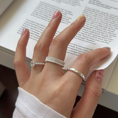 Layered Wind Ring Set for Women, Fashion Mix-and-Match Style, Unique Ins-inspired Ring Design,  New Arrival