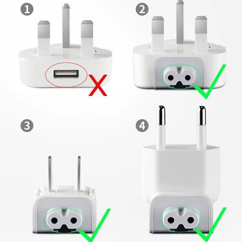 [适用欧美规英规 澳规转换头ipad/macbook充电器平板转换转接插头]