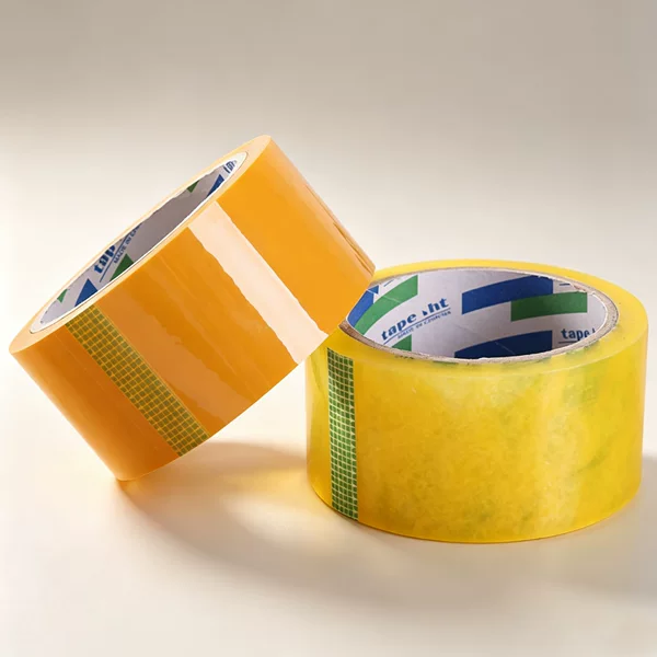 Factory Wholesale Transparent Packing Tape Sealing Tape Express Tape Large Roll Yellow 50m Thickeneded High Viscosity