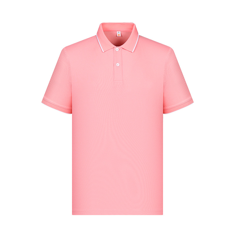 Casual de dos botones no deformable poliéster algodón verano de manga corta hombre camiseta de polo personalizada sensación de alta calidad