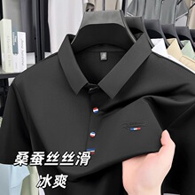 男士夏季冰丝Polo衫短袖翻领商务休闲透气速干上衣男装