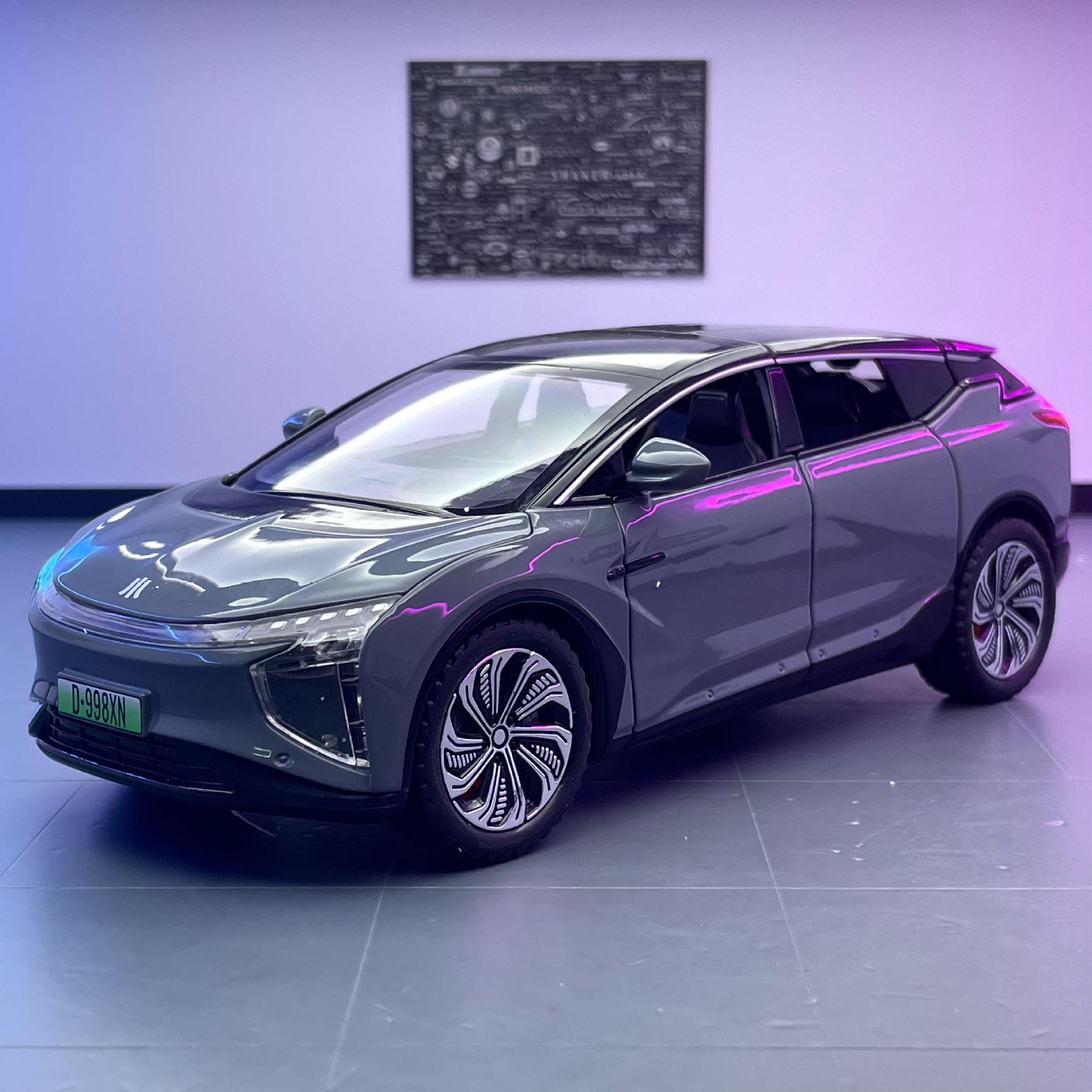 Jiaye modelo de coche de aleación 1 a 22 DE ALTA X Nueva Energía Tire hacia atrás el sonido del tranvía y la luz del coche de juguete modelo de colección de decoración