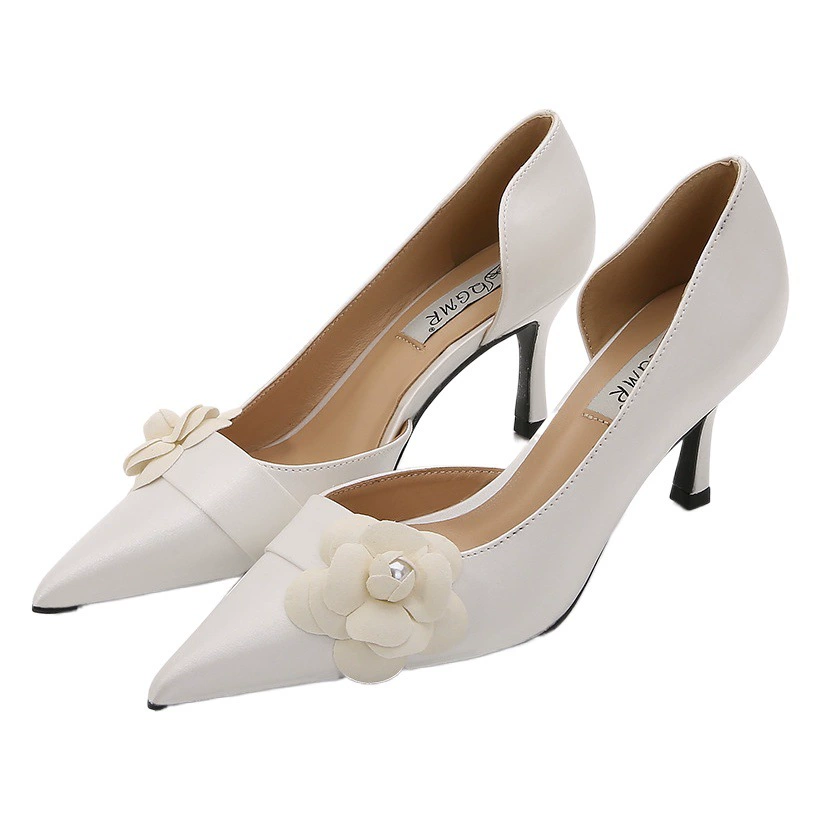 Туфли на высоком каблуке Huidong County, босоножки на тонком каблуке 2023, свадебные туфли цвета камелии, атласные облегающие ботинки, туфли на высоком каблуке цвета камелии