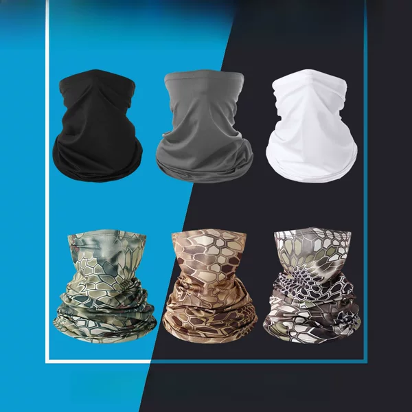 Outdoor Sun Protection Neck Gaiter for Men and Women, Multifunctional Ice Silk Magic Headscarf, Quick-Dry Breathable Motorcycle Riding Mask