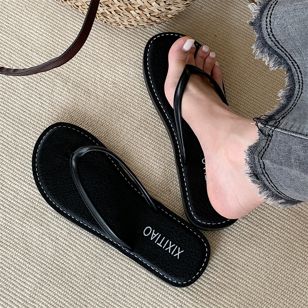 Wild повседневная внешняя одежда новая плоская подошва нескользящая пляжная шлепанцы летняя ретро стиль персонализированные ножки холодные тапочки