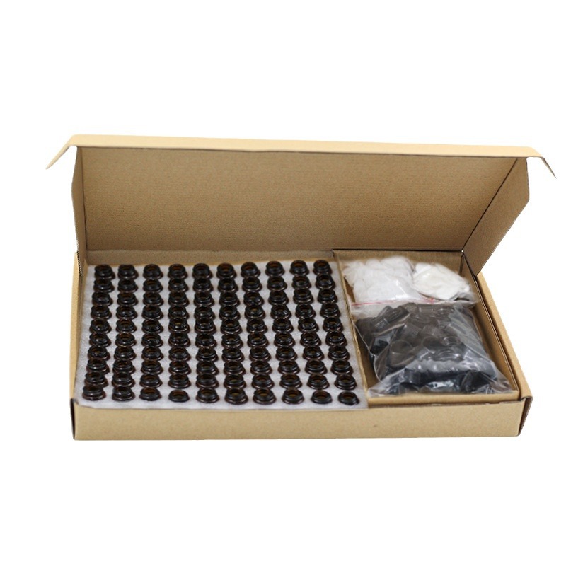 1mL marrón pequeña botella de aceite esencial sub-botella 2ml botella de vidrio transparente 3ml caja de regalo de botella de raqueta de enchufe interno portátil