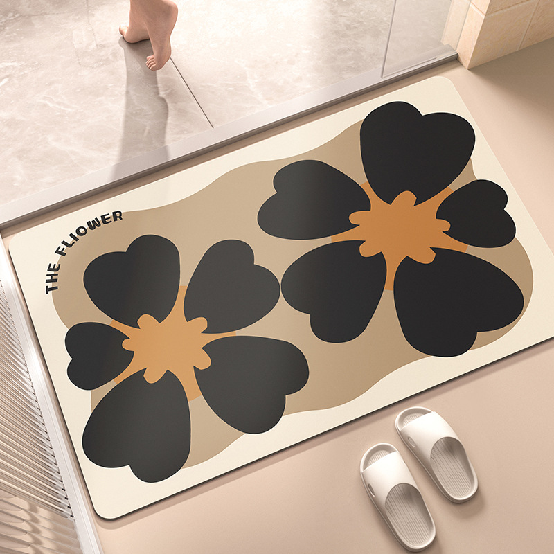 Alfombra del piso del baño alfombra absorbente de barro de diatomeas alfombra del piso del baño alfombra antideslizante puerta del baño