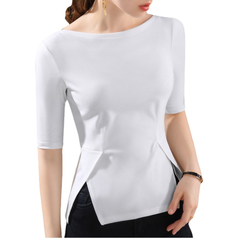 Camiseta de manga media para mujer 2023 Camiseta de media manga para mujer nueva y elegante camiseta de media manga para mujer