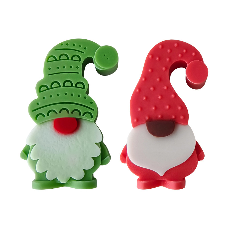 Jiahui Mei Navidad elfo de la cera de incienso DIY Navidad enano vela molde de adornos de banda magnética