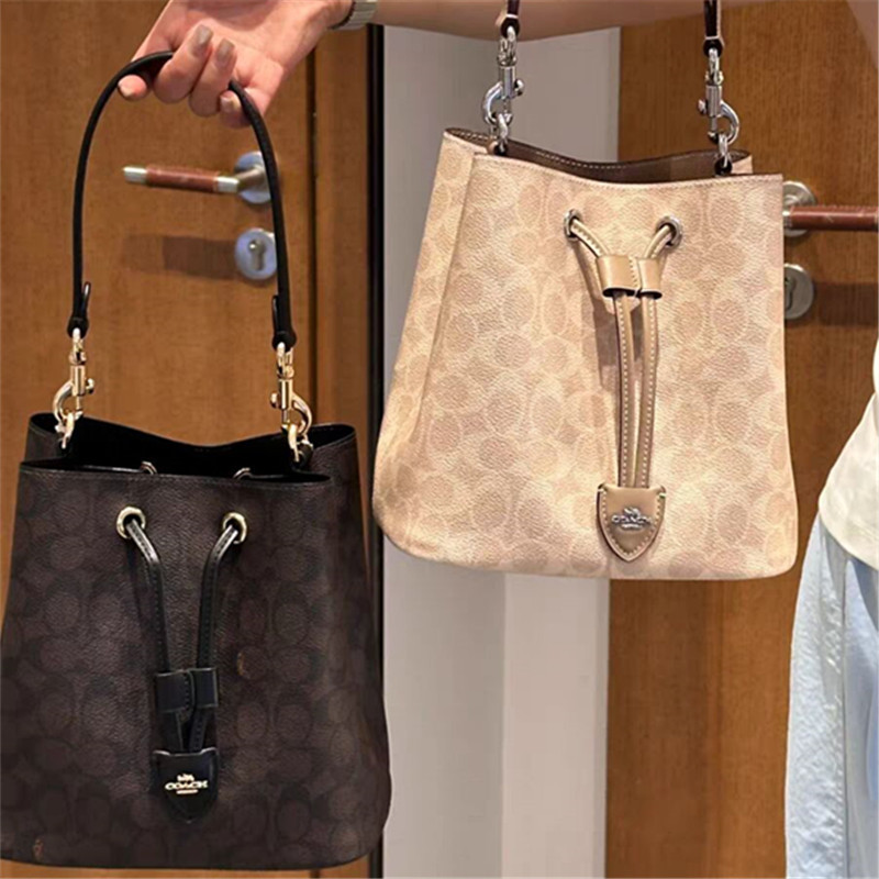 Koujia 2025 New Rowan Presbyopic Retro Drawstring Bucket Bag Large Capacity Single Shoulder Crossbody Armpit Versatile Women Koujia 2025 New Rowan Presbyopic Retro Drawstring Bucket Bag Large Capacity Single Shoulder Crossbody Armpit Versatile Women