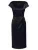 Zhili Noble Women's Popularity: Pleated Waist Wrap Shoulder Sleeve Texture Acetic Acid Dress， Summer 2024 New Edition