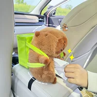 Автомобильная коробка для салфеток и мусорный бак «два в одном», автомобильный подлокотник Capibara, креативная коробка для салфеток, автомобильные принадлежности для женщин
