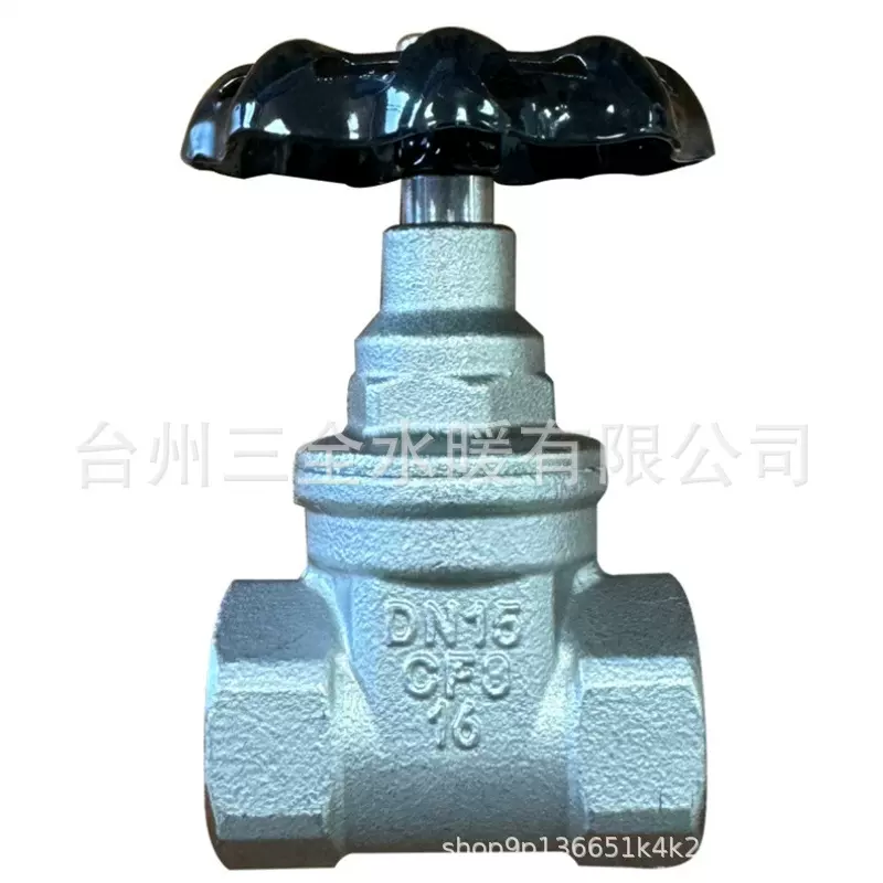 全尺寸不锈钢闸阀 丝扣软密封 铁手轮截止阀 闸板硬密封内螺纹阀