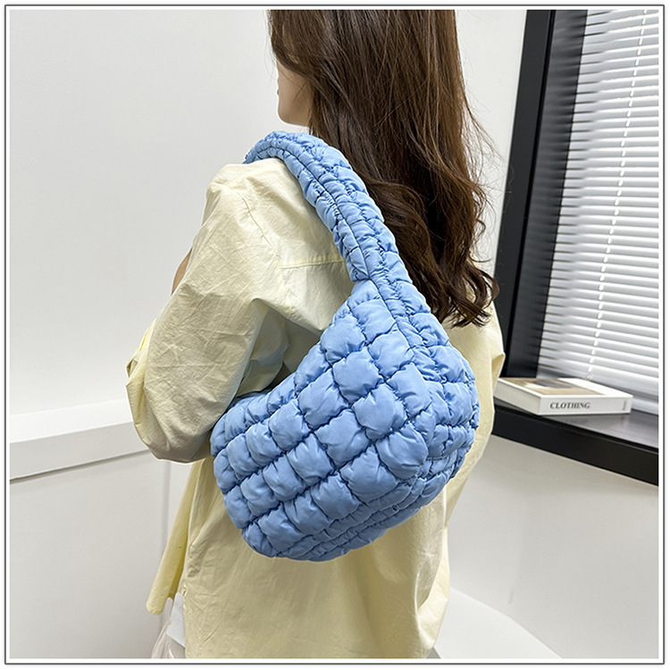 Cloud Bag New Wrinkled Dumpling Bag Puff Down Bag Versatile Lightweight Handheld Single Shoulder Underarm Women's Bag_voghion.com