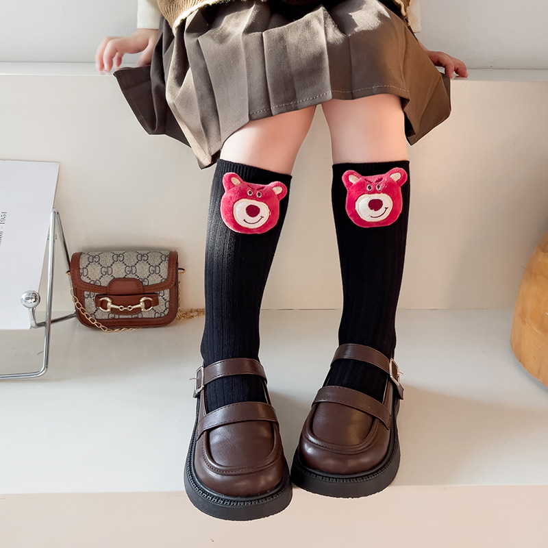 Calcetines para niños primavera y otoño accesorios de dibujos animados calcetines niñas media pantorrilla Linda muñeca coreana bebé Niña Accesorios fábrica al por mayor