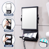 Su absorption anti -fog dressing mirror aluminum alloy metal with hook round -free bathroom shower shower, makeup mirror