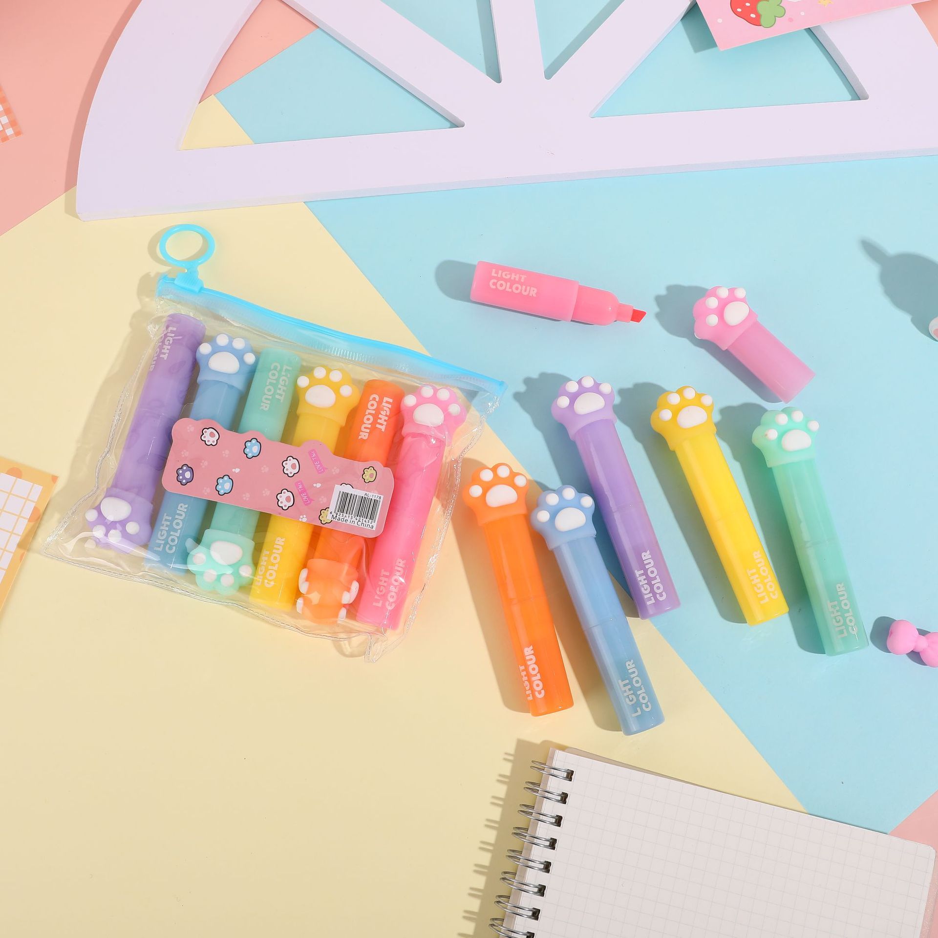 6 Marcadores de Unicornio de Sanrio, Lindos Marcadores de Dibujos Animados para Estudiantes, Juego de Marcadores para Resaltar Puntos Clave